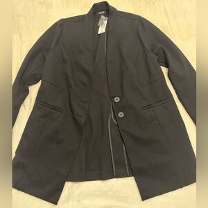 PLUS SIZE Two Button Black Blazer Jacket